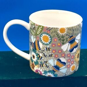 Floral Bumblebee Hive Mug Ulster Weavers New Bone China Small 8 oz NEW